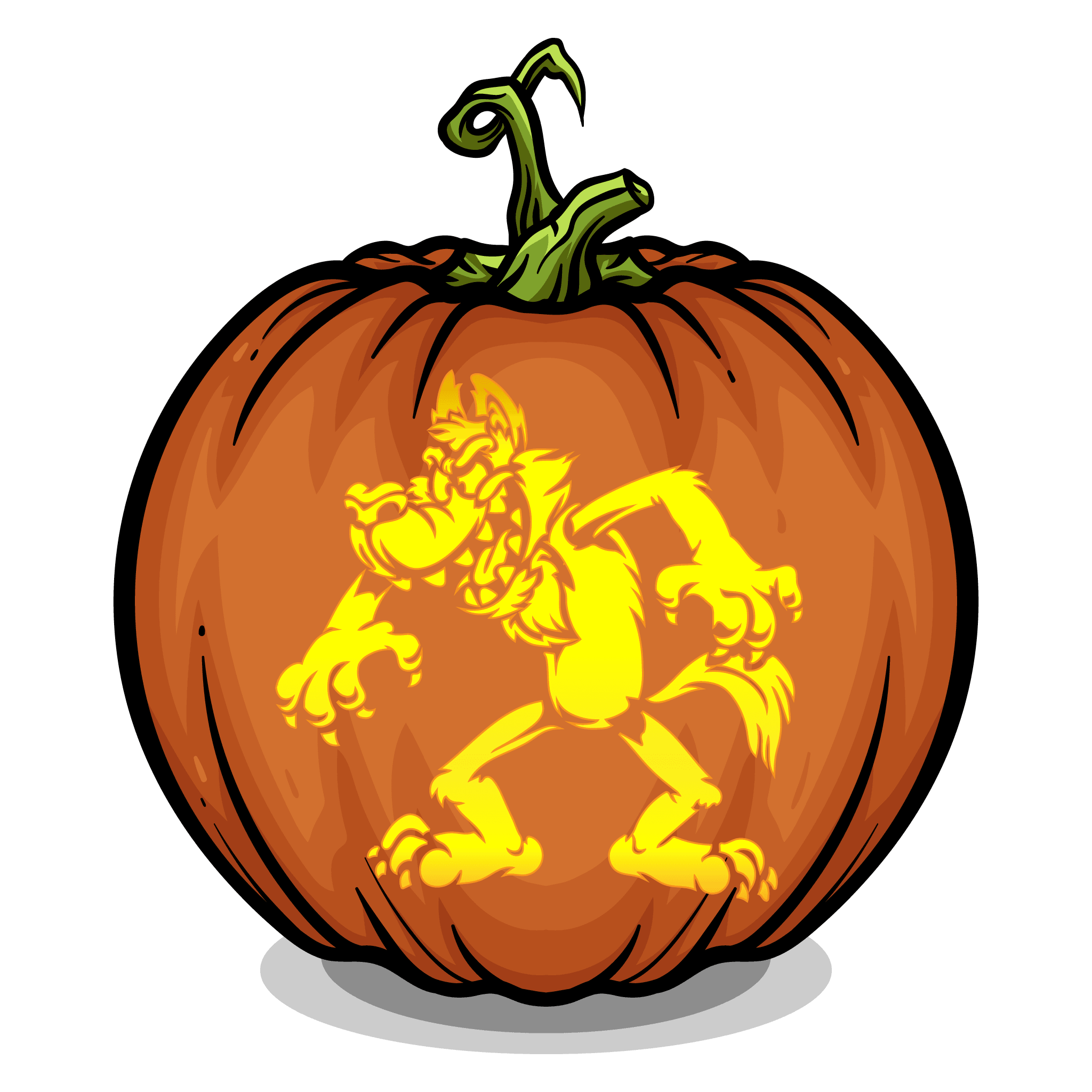 Big Bad Wolf Pumpkin Carving Stencil Pumpkin HQ