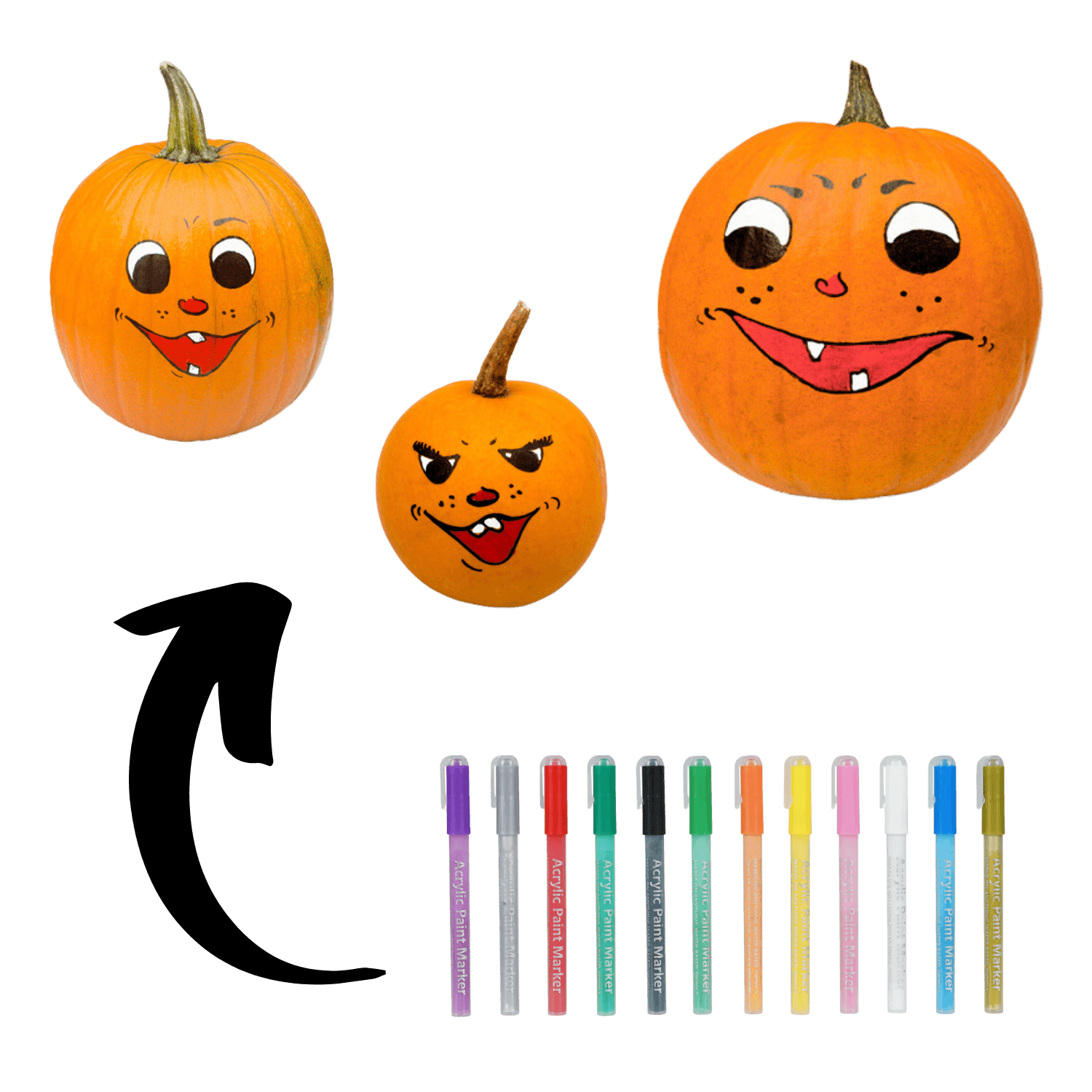 Pumpkin Paint Markers (12 Colors) Pumpkin HQ