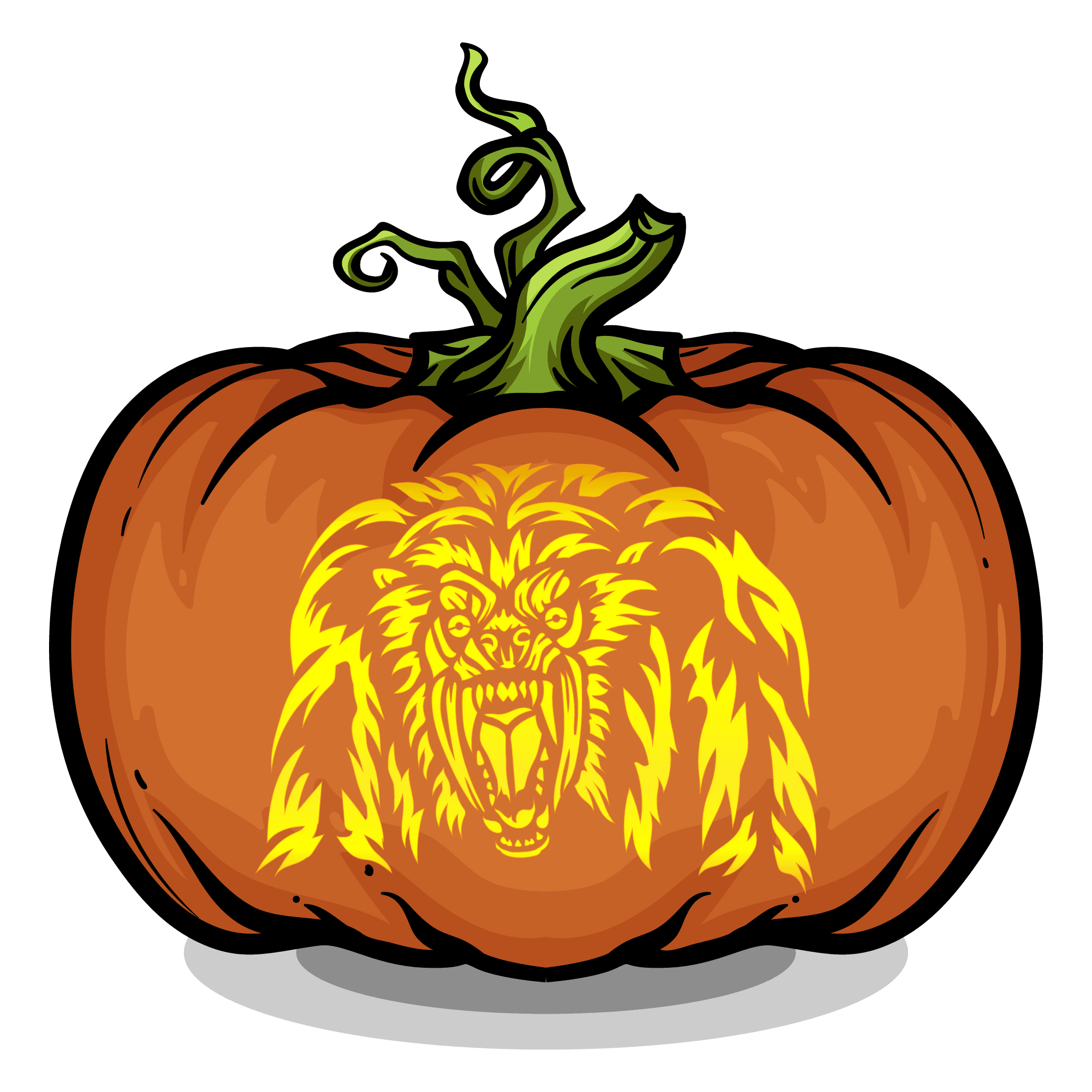 Huge Wolf Pumpkin Carving Stencil Pumpkin HQ