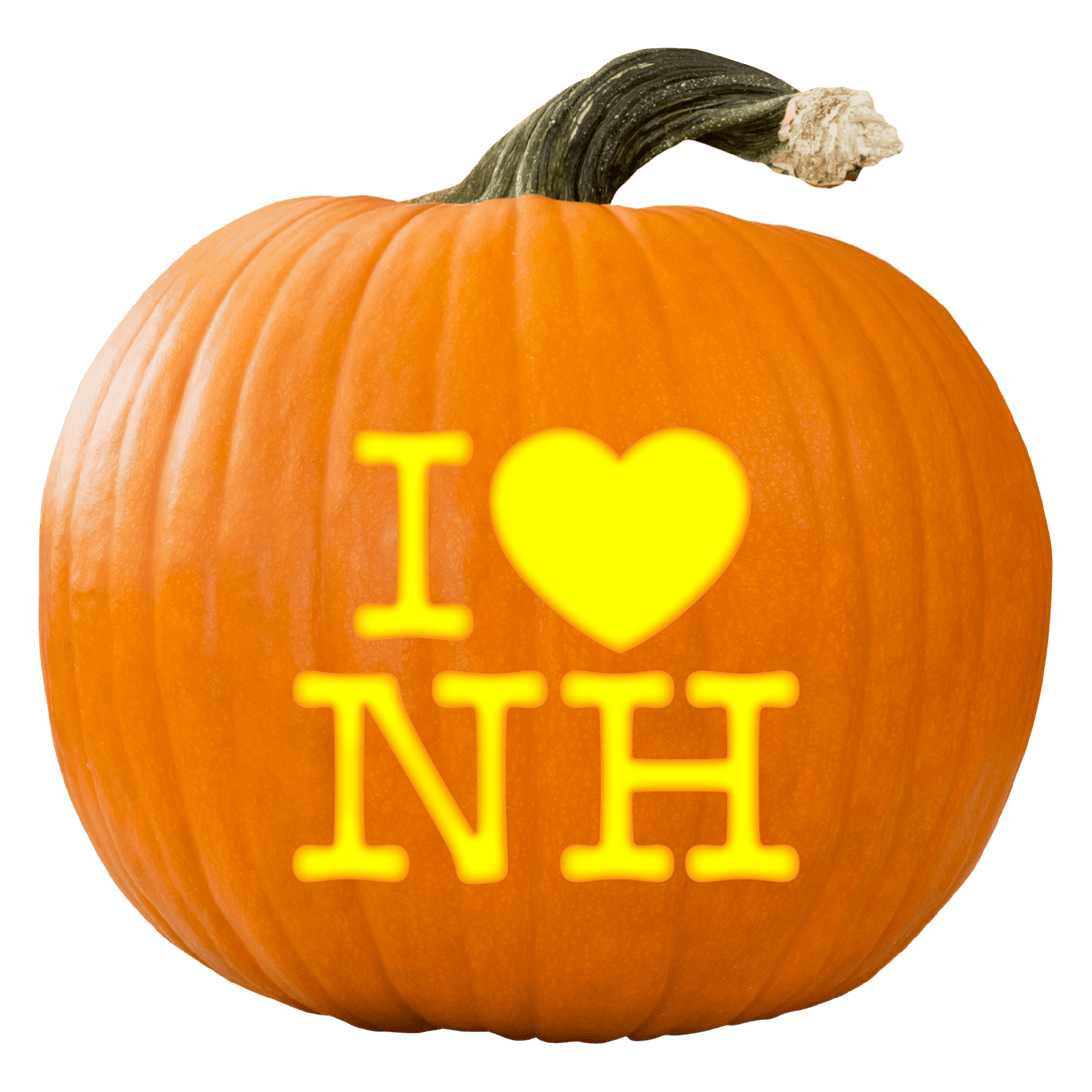 I Heart NH Pumpkin Carving Stencil - Pumpkin HQ