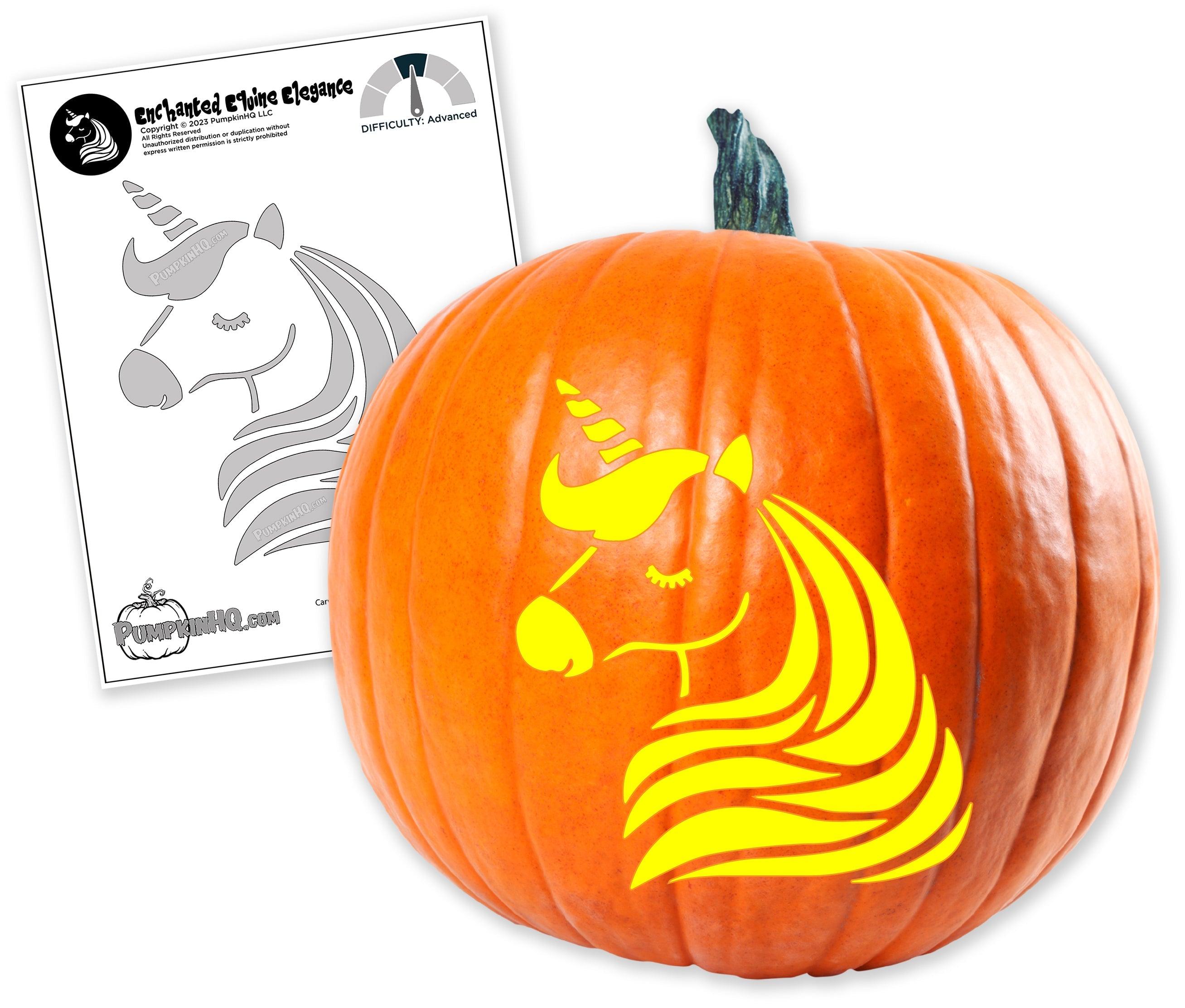 Unicorn Pumpkin Stencil unicorn-pumpkin-stencil