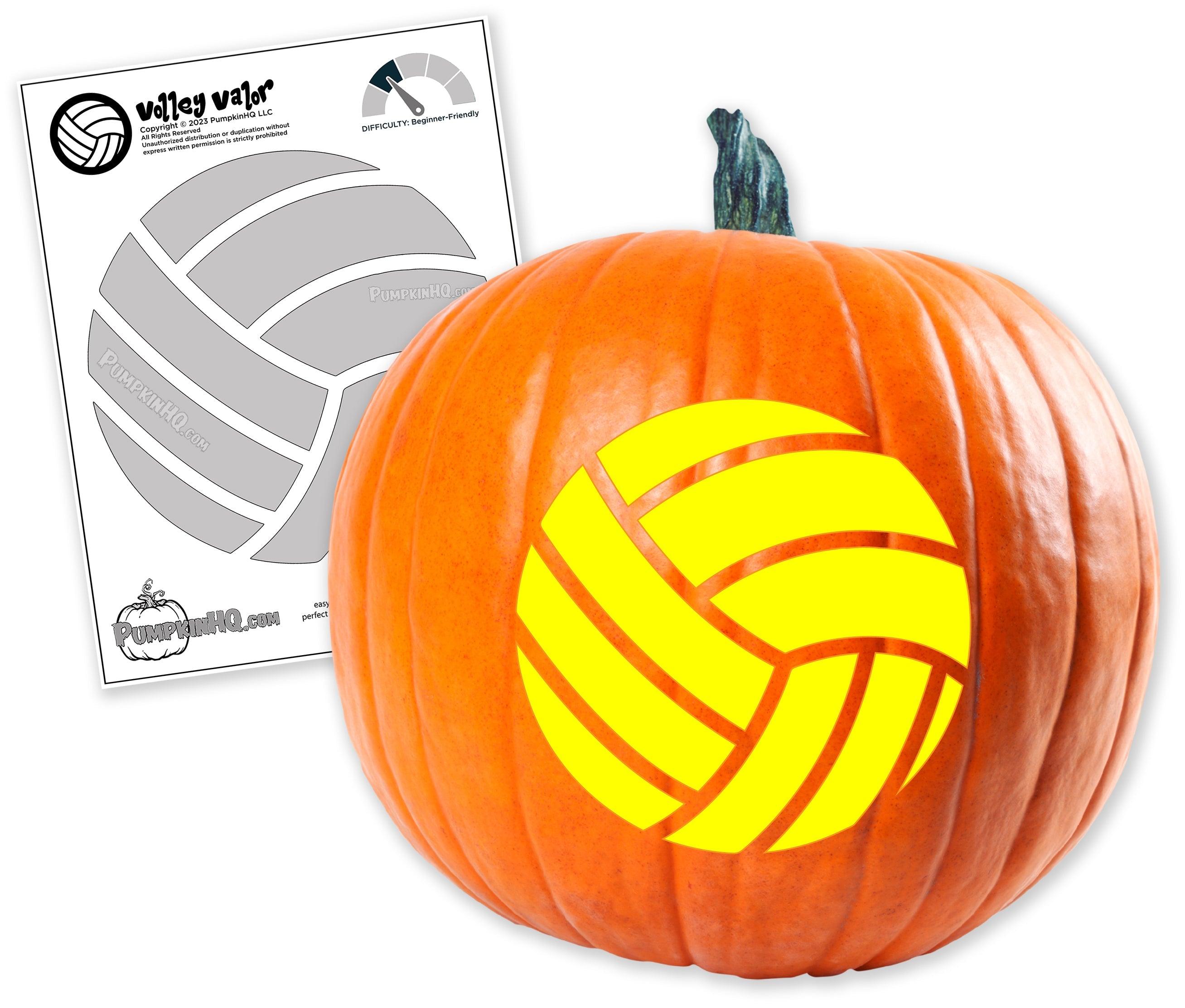 Volleyball Pumpkin Carving Stencil Pumpkin HQ
