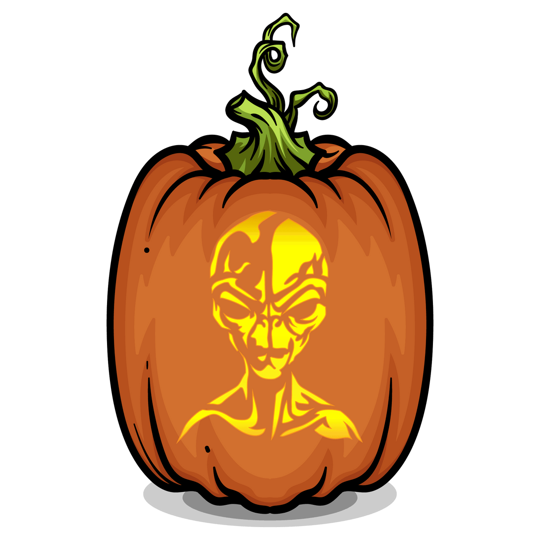 Saturn Sam Pumpkin Carving Stencil - Pumpkin HQ