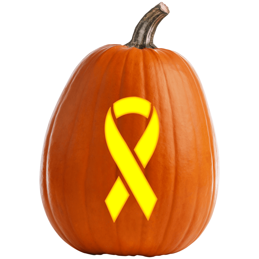 Awareness Ribbon Pumpkin Carving Stencil - Pumpkin HQ