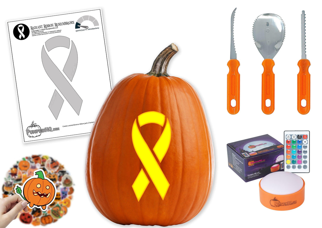 Awareness Ribbon Pumpkin Carving Stencil - Pumpkin HQ awareness-ribbon-pumpkin-carving-stencil-pumpkin-hq