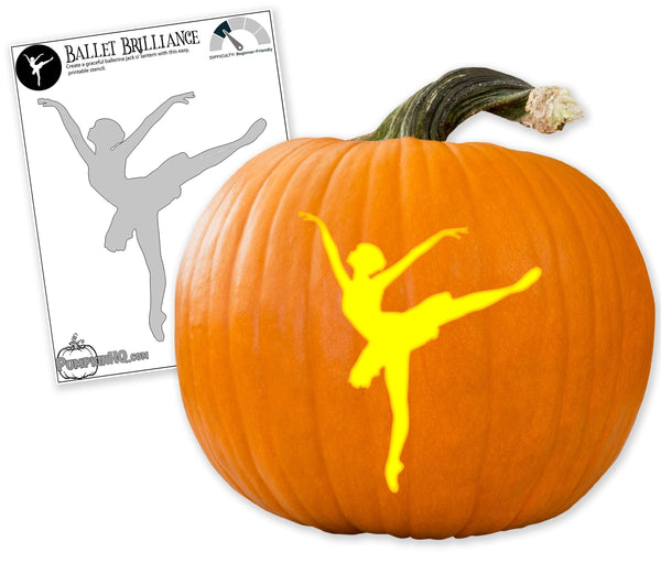Ballet Brilliance Pumpkin Carving Stencil - Pumpkin HQ