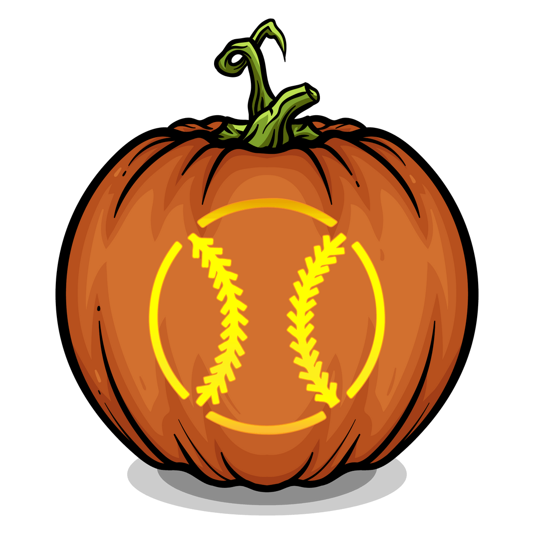 Baseball Pumpkin Carving Stencil - Pumpkin HQ