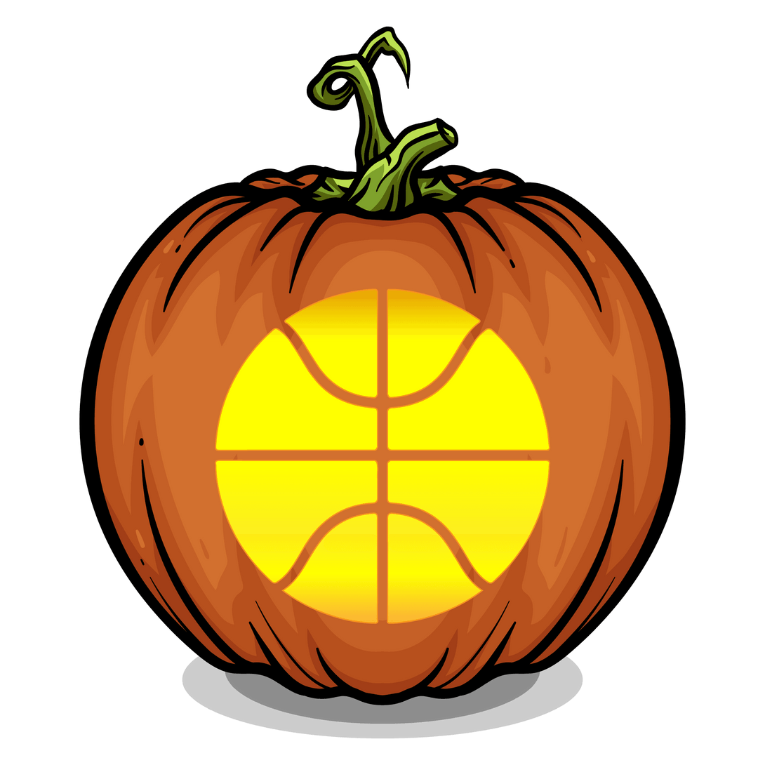 Basketball Pumpkin Carving Stencil - Pumpkin HQ