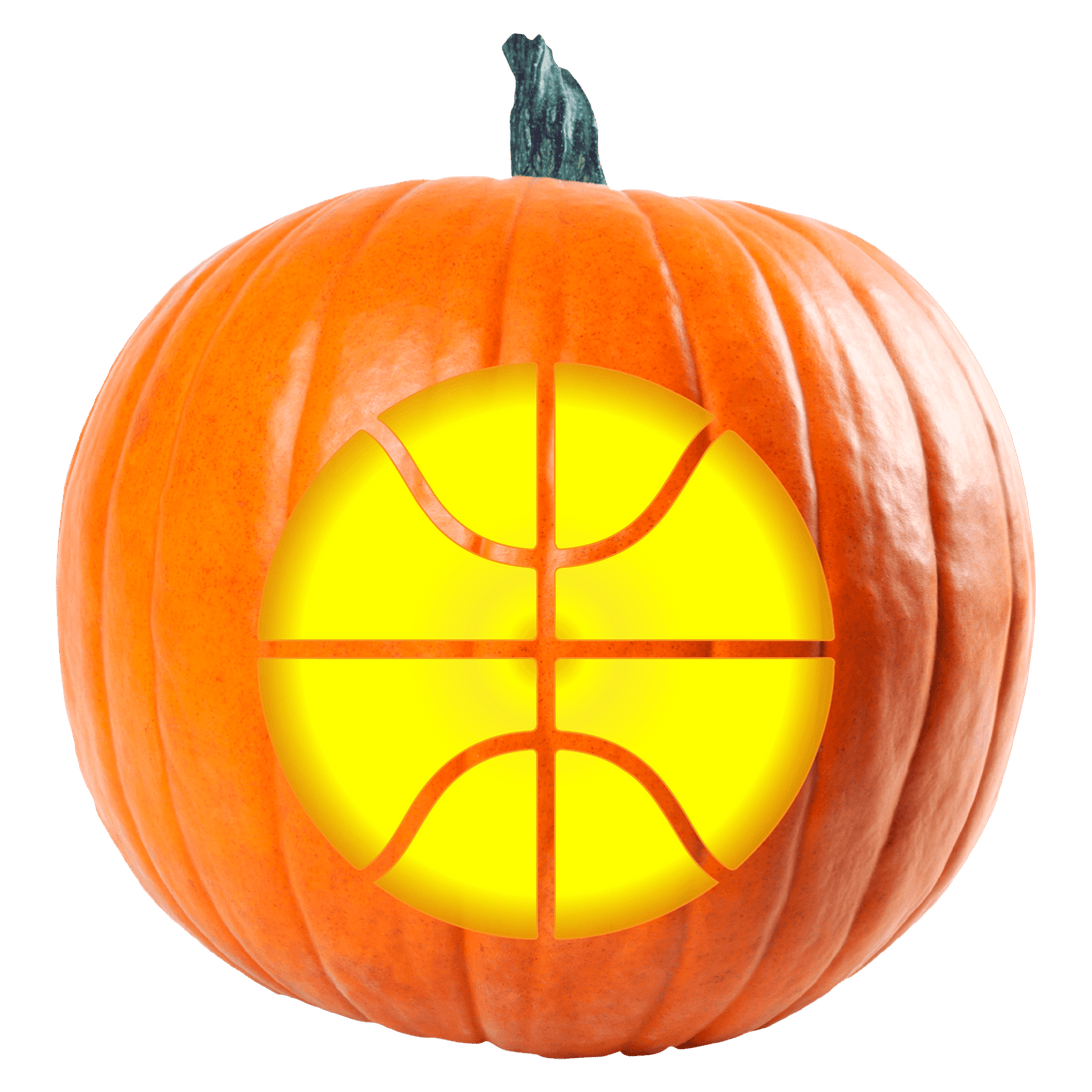 Basketball Pumpkin Carving Stencil - Pumpkin HQ