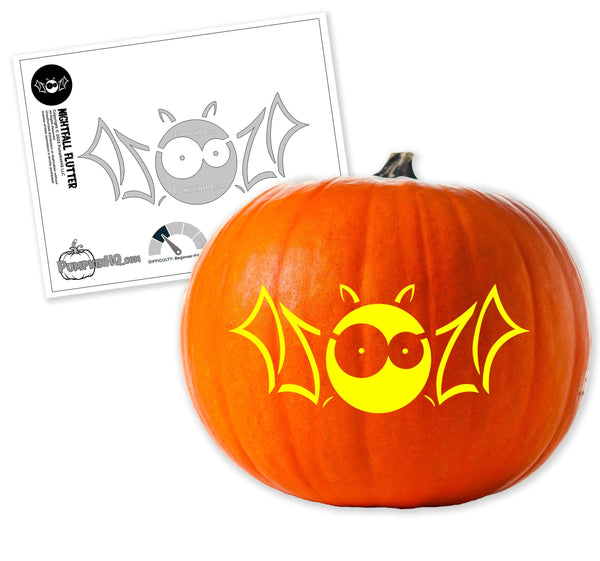Bat Creature Pumpkin Carving Stencil - Pumpkin HQ