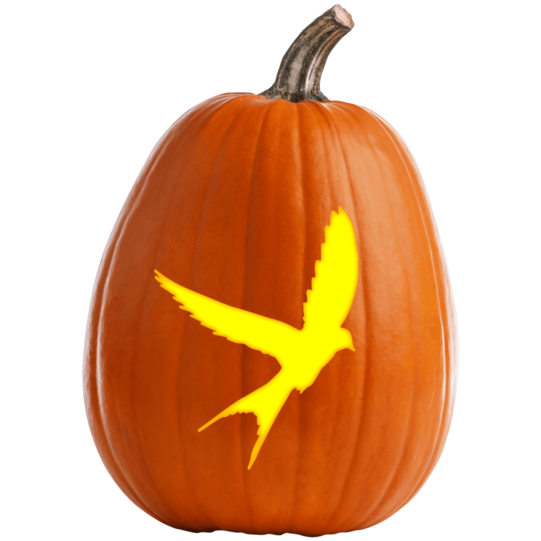 Beautiful Bird Beauty Pumpkin Carving Stencil - Pumpkin HQ
