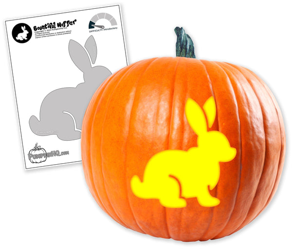 Bunny Rabbit Pumpkin Carving Stencil - Pumpkin HQ