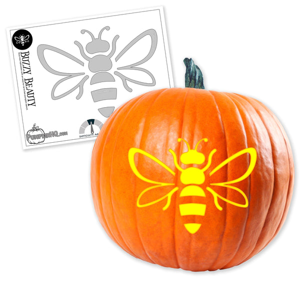 Buzzy Bee Pumpkin Carving Stencil - Pumpkin HQ