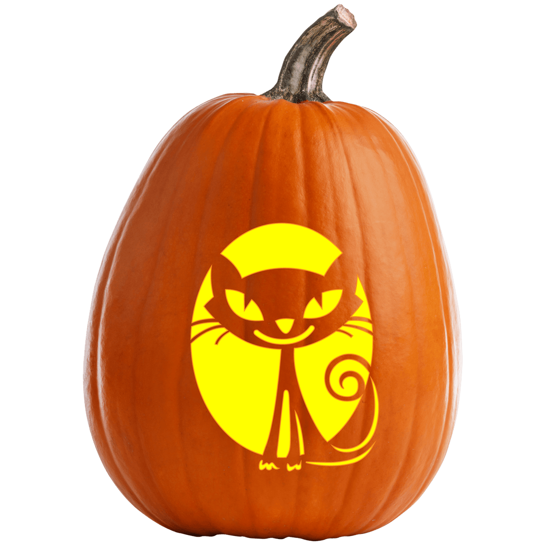 Silhouette Slinker Pumpkin Carving Stencil - Pumpkin HQ