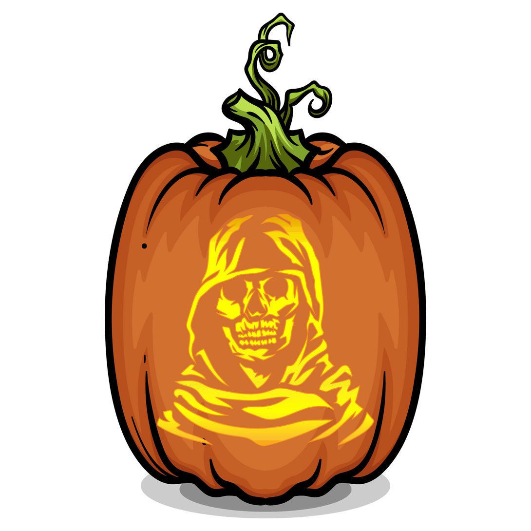 Shadow of Mortality Pumpkin Carving Stencil - Pumpkin HQ