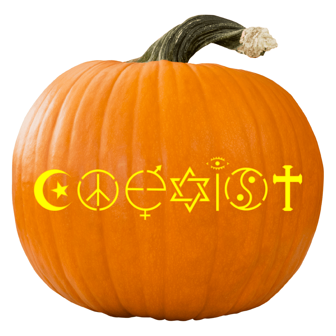 COEXIST Pumpkin Carving Stencil - Pumpkin HQ