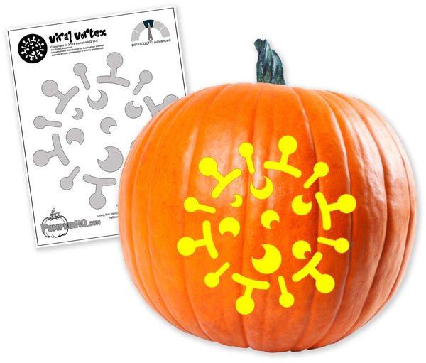 Covid Virus Pumpkin Carving Stencil - Pumpkin HQ