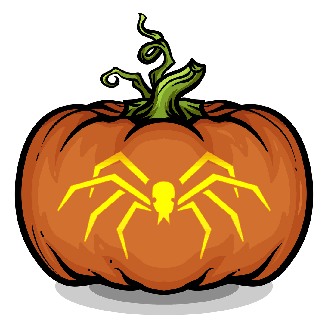 Creepy Spider Pumpkin Carving Stencil - Pumpkin HQ