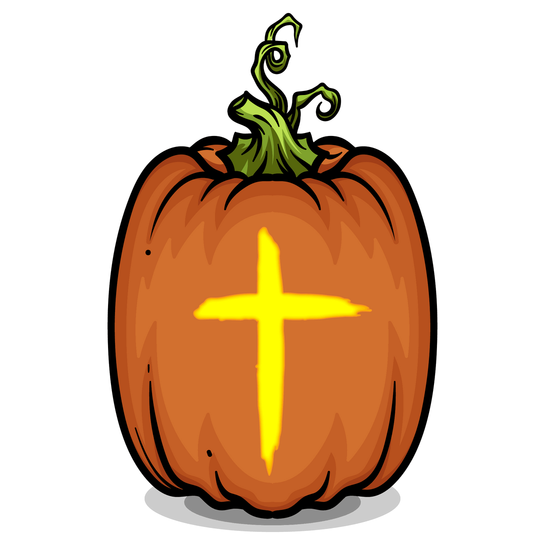 Cross Pumpkin Carving Stencil - Pumpkin HQ