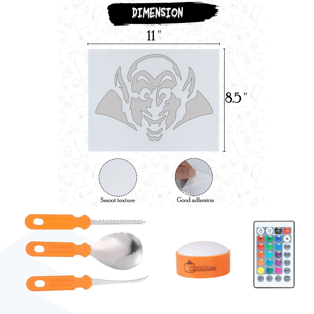 Cryptic Skull Pumpkin Carving Stencil - Pumpkin HQ