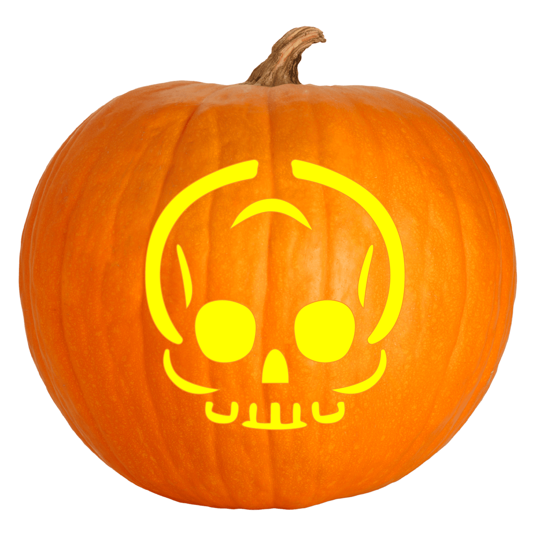 Cryptic Skull Pumpkin Carving Stencil - Pumpkin HQ