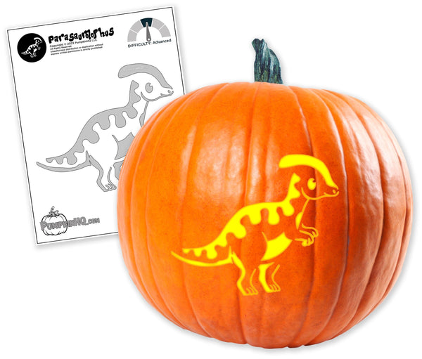 Cute Dinosaur Pumpkin Carving Stencil - Pumpkin HQ