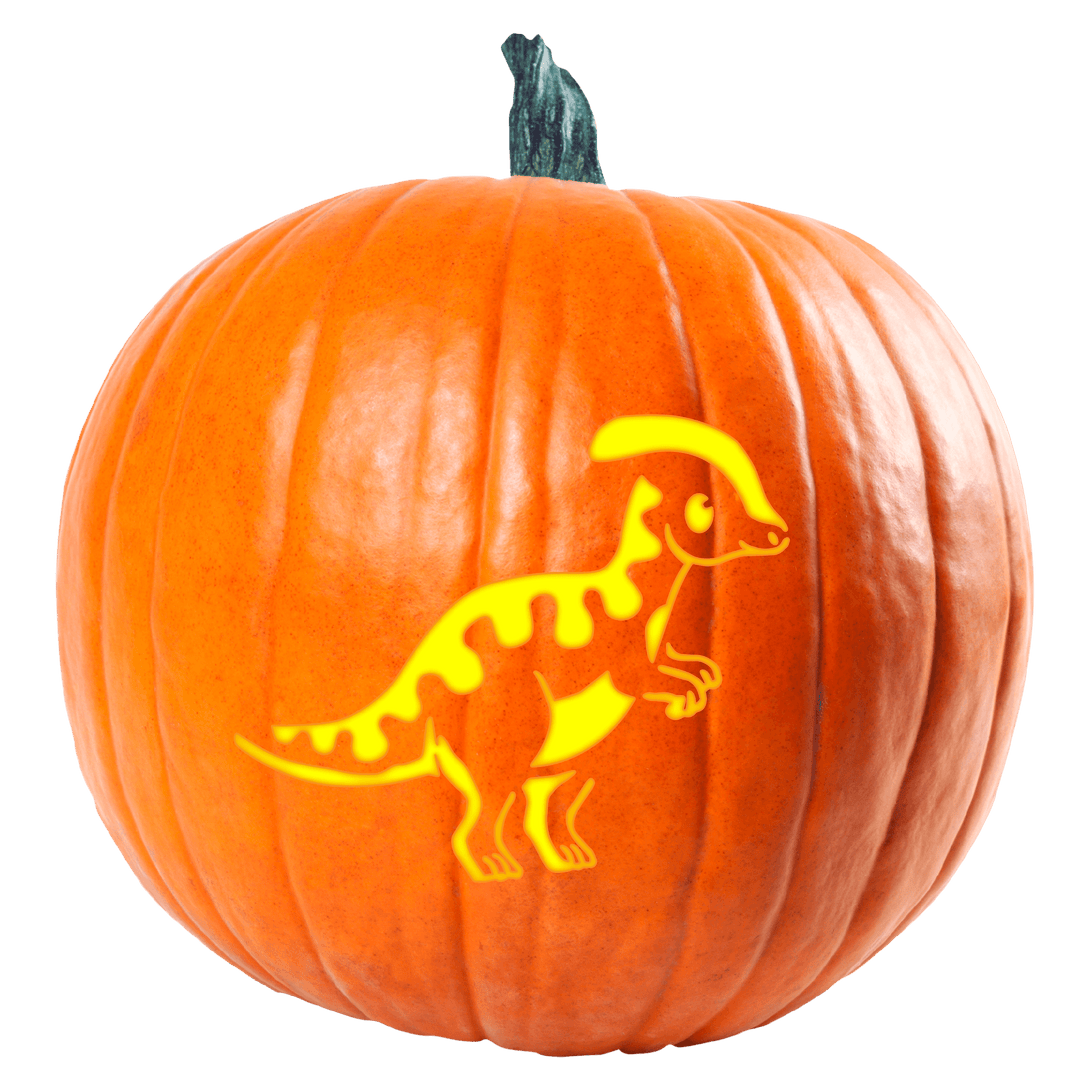 Cute Dinosaur Pumpkin Carving Stencil - Pumpkin HQ