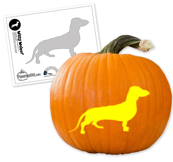 Dachshund Weiner Dog #2 Pumpkin Carving Stencil - Pumpkin HQ