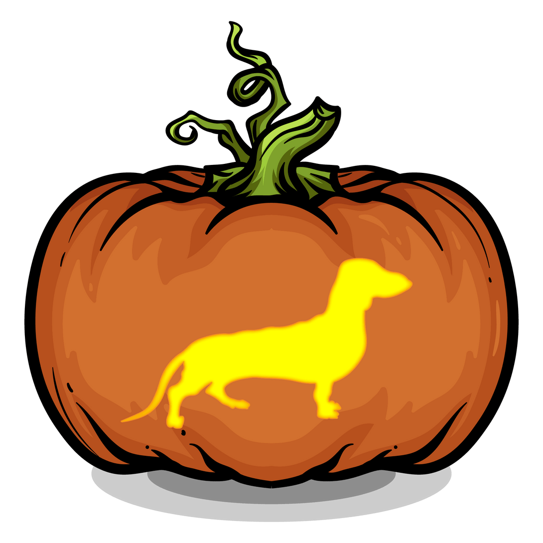 Dachshund Weiner Dog #2 Pumpkin Carving Stencil - Pumpkin HQ dachshund-weiner-dog-2-pumpkin-carving-stencil-pumpkin-hq