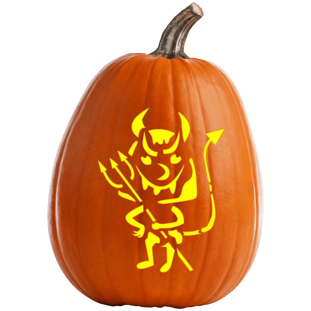 Sinister Smirk Pumpkin Carving Stencil - Pumpkin HQ