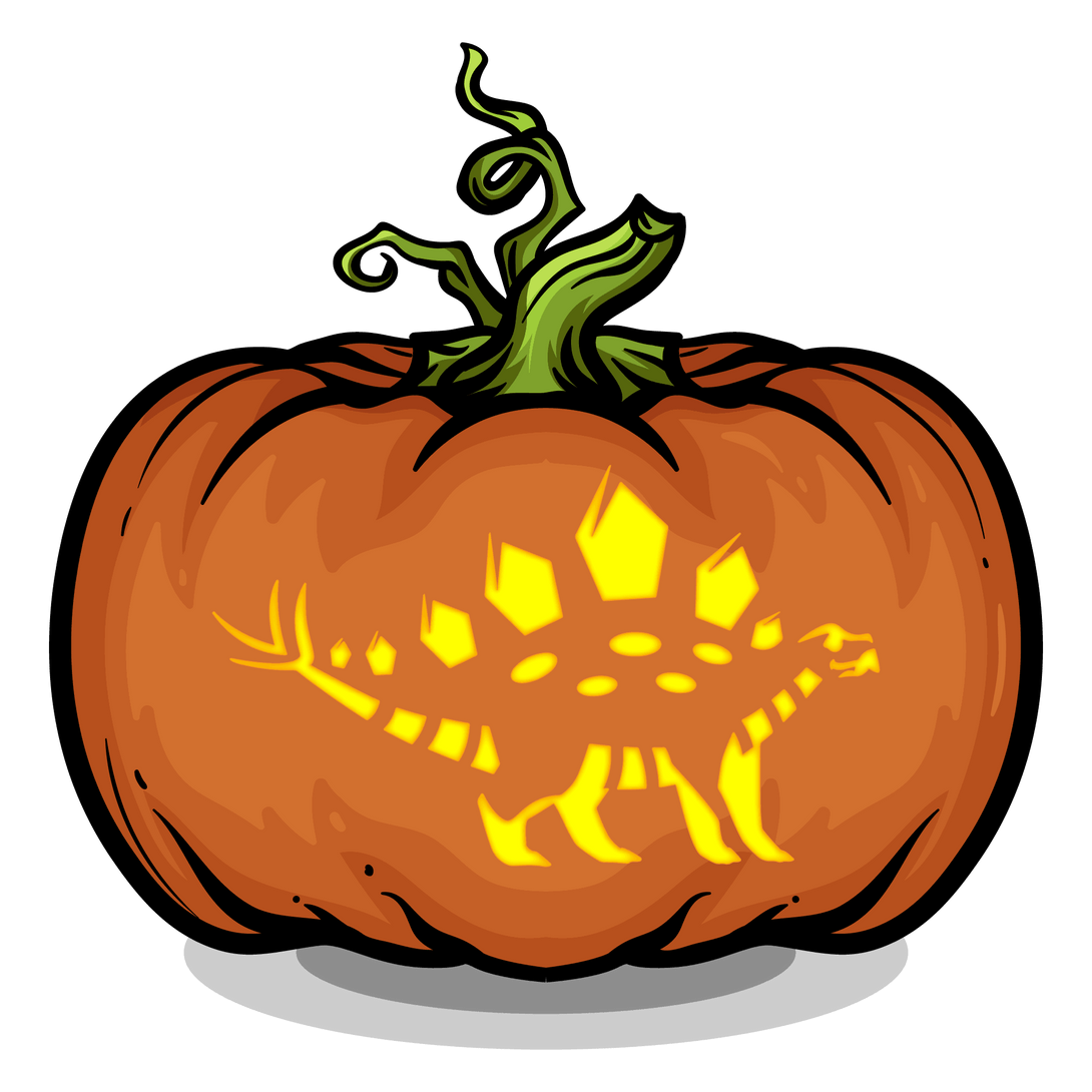 Dinosaur Spiked Back Pumpkin Carving Stencil - Pumpkin HQ