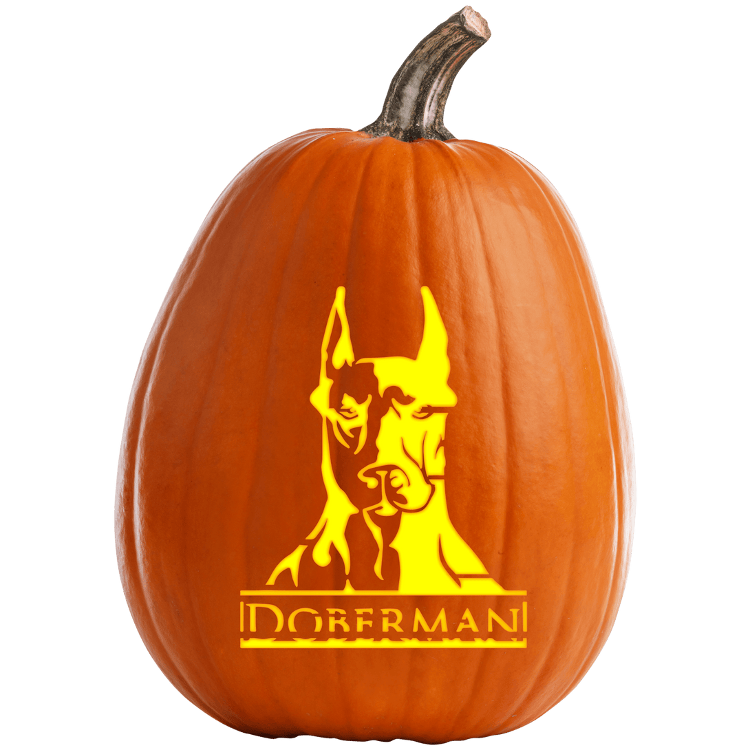 Doberman Pumpkin Carving Stencil - Pumpkin HQ