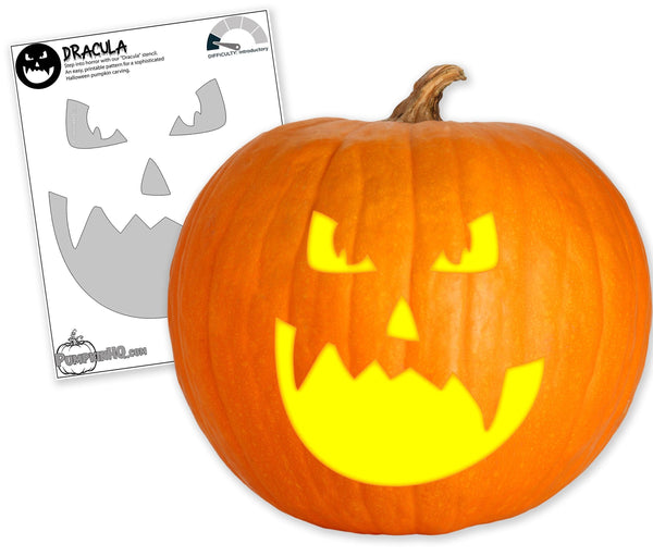 Dracula Pumpkin Carving Stencil - Pumpkin HQ