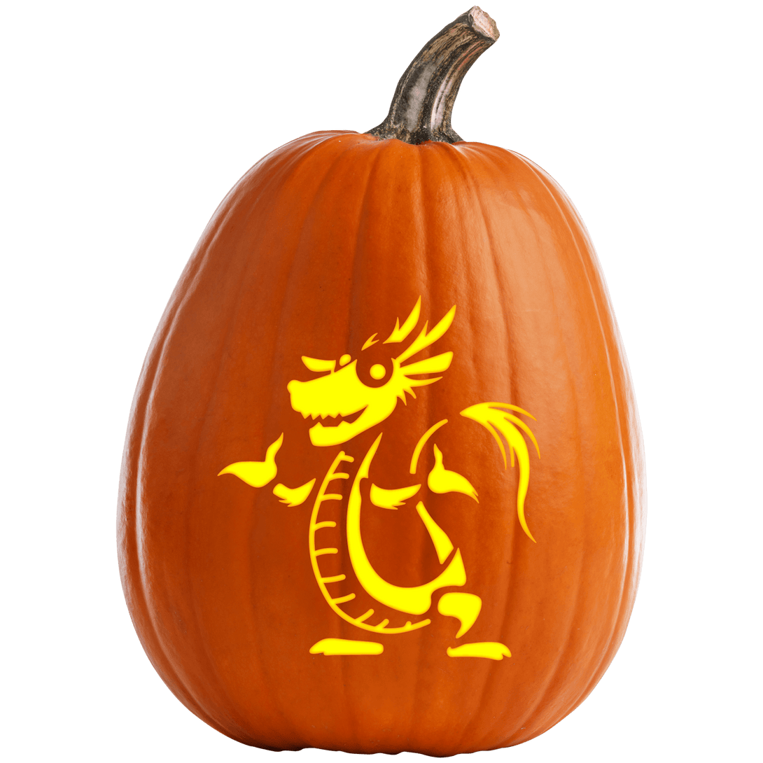 Dragon's Breath Pumpkin Carving Stencil - Pumpkin HQ