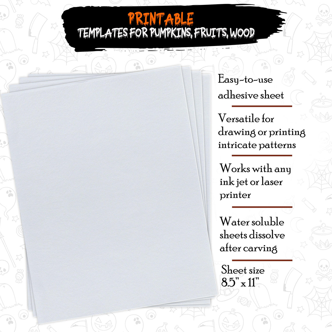 EasyCarve™ Sticky Stencil Transfer Paper (Blank Sheets) - Pumpkin HQ