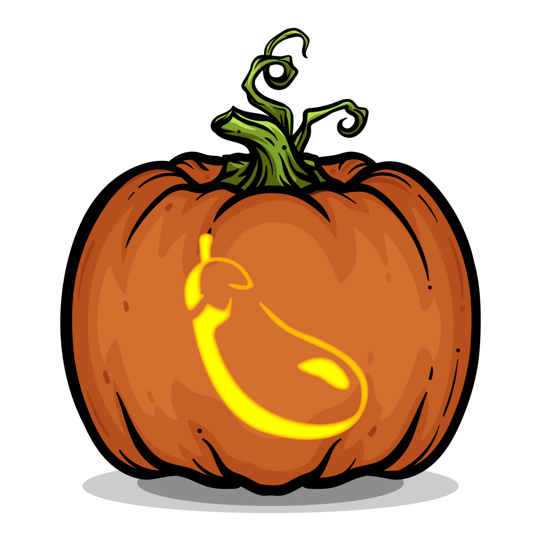 Eggplant Emoji Pumpkin Carving Stencil - Pumpkin HQ
