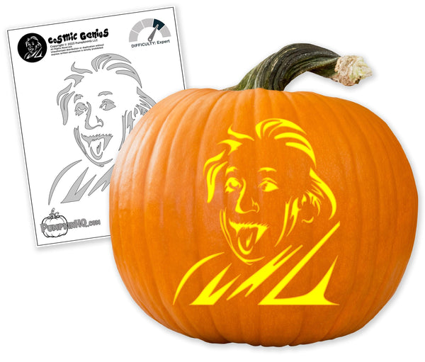 Einstein #1 Pumpkin Carving Stencil - Pumpkin HQ