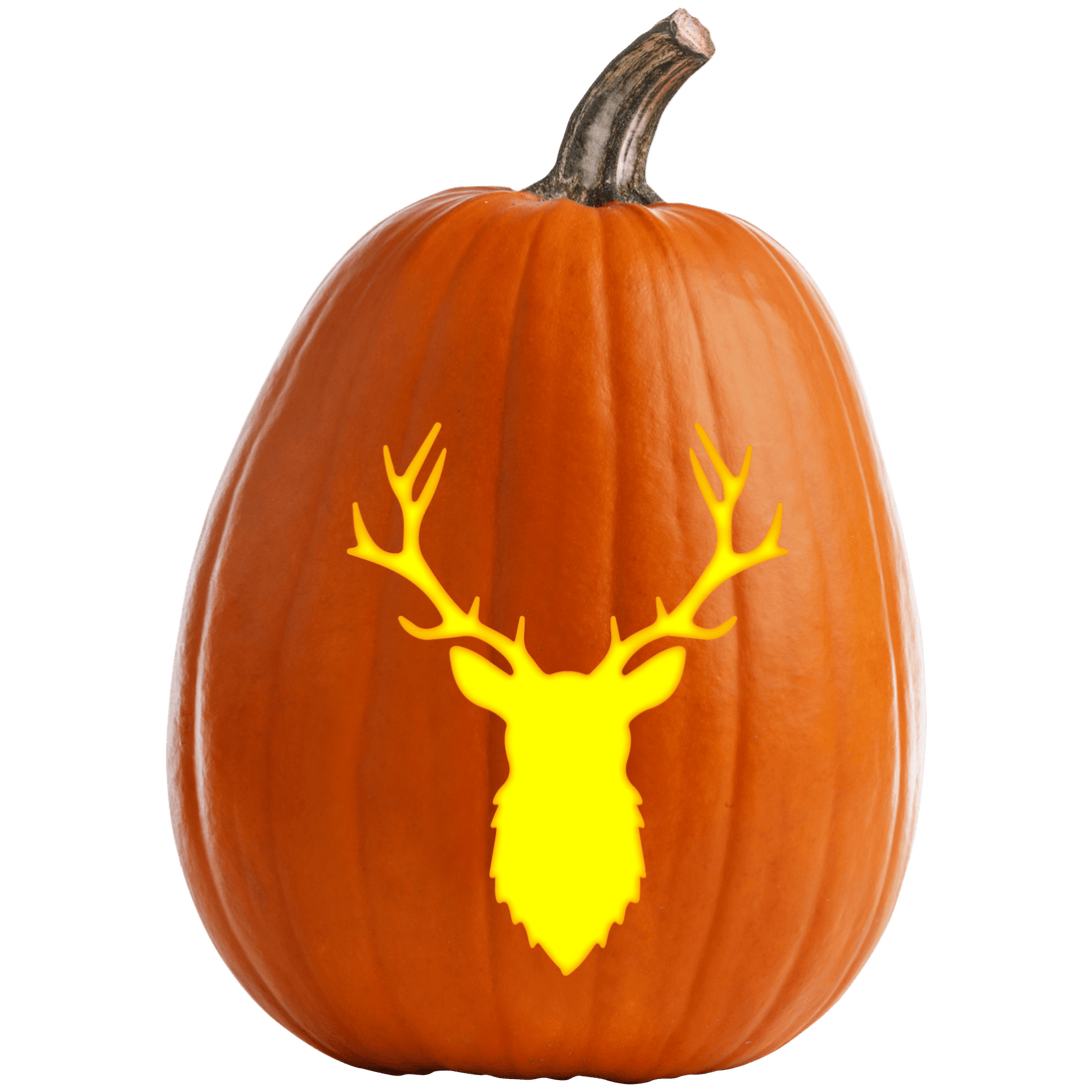 Elegant Elk Hunting Pumpkin Carving Stencil - Pumpkin HQ