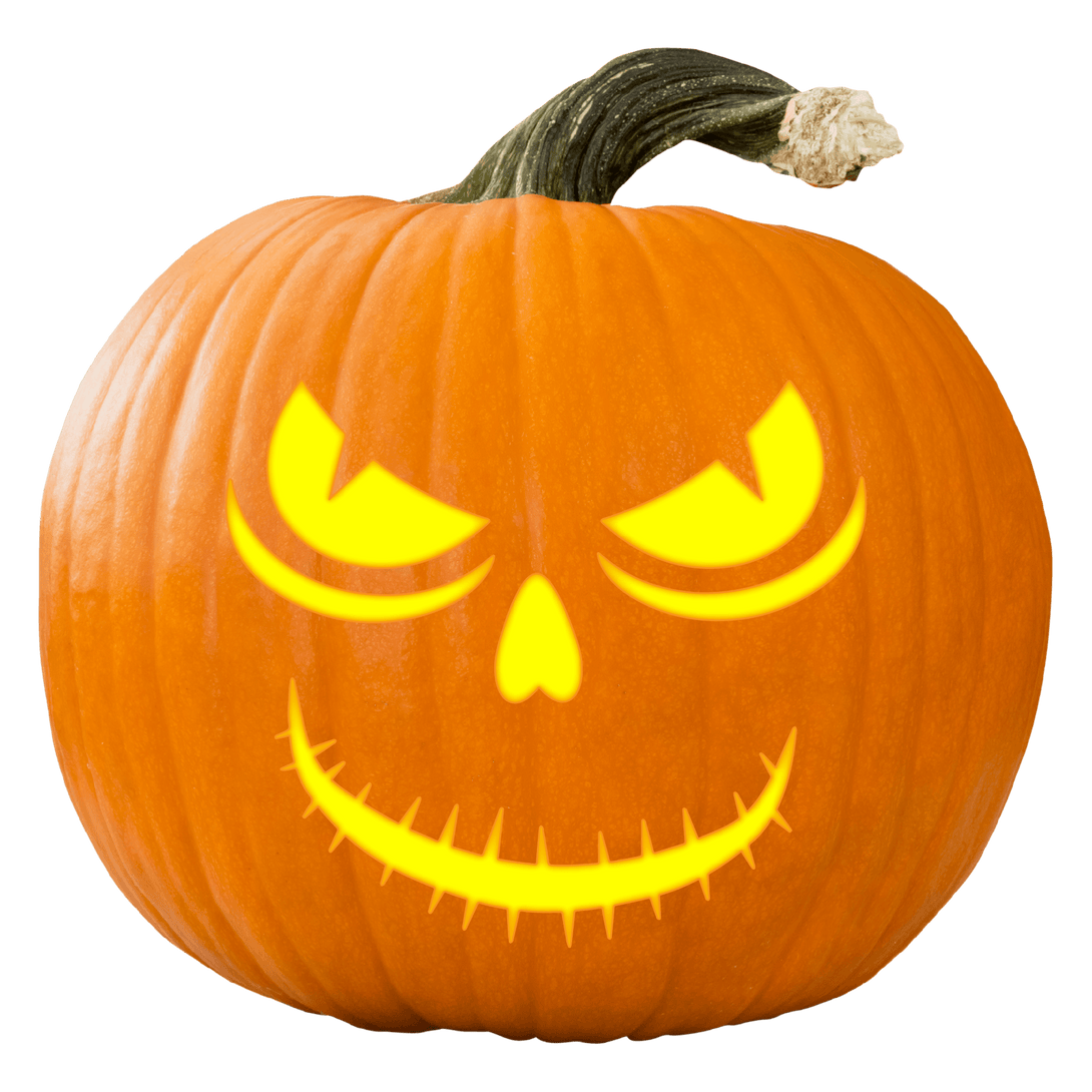 Evil Scarecrow Pumpkin Face Carving Stencil - Pumpkin HQ