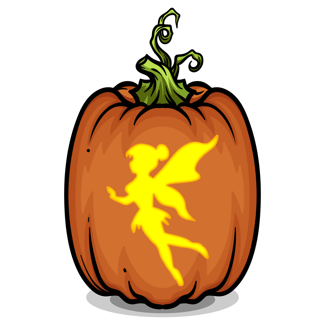 Fairy Pixie Pumpkin Carving Stencil - Pumpkin HQ