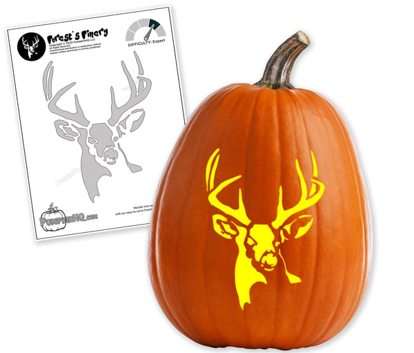 Forest's Finery Pumpkin Carving Stencil - Pumpkin HQ