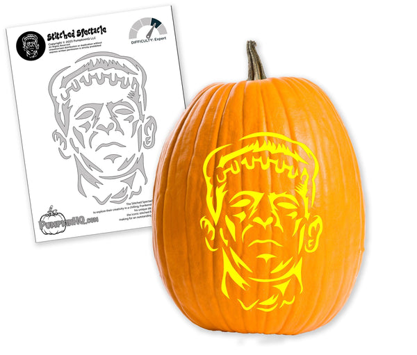 Frankenstein Pumpkin Carving Stencil - Pumpkin HQ