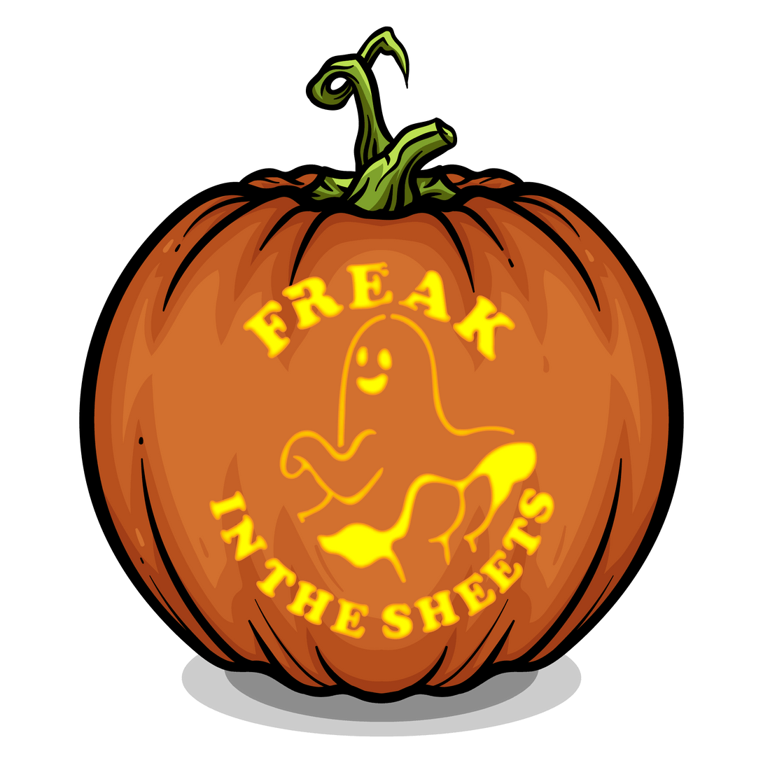 Freak In The Sheets Pumpkin Carving Stencil - Pumpkin HQ