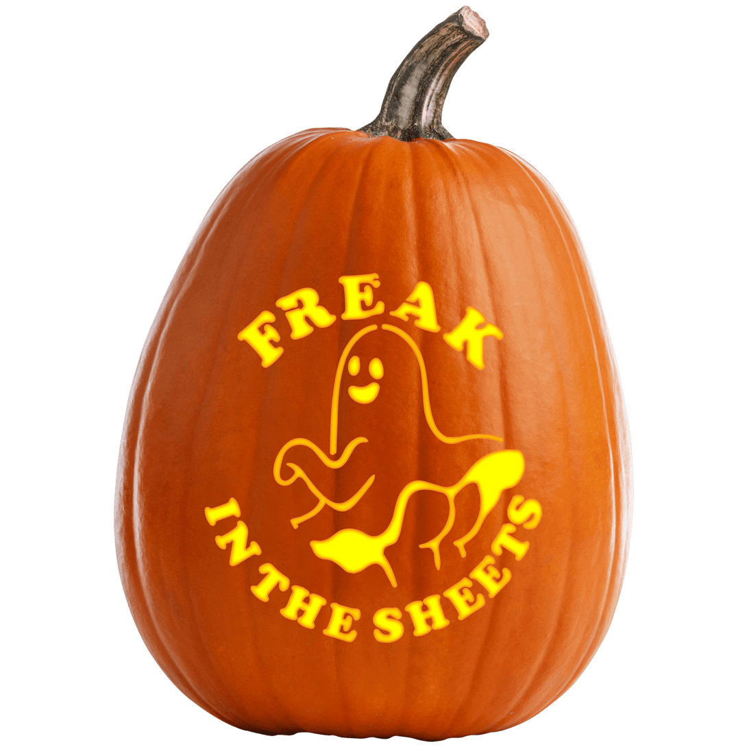 Freak In The Sheets Pumpkin Carving Stencil - Pumpkin HQ