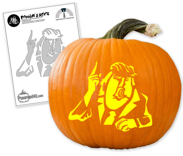 Freedom's Spirit Pumpkin Carving Stencil - Pumpkin HQ