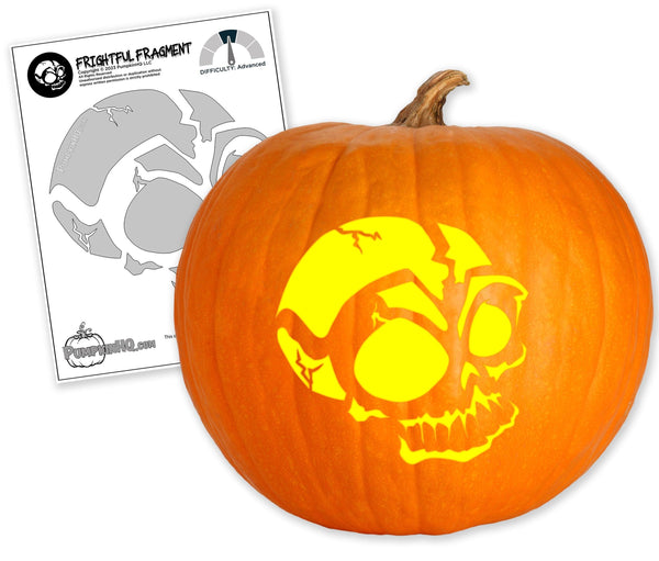 Frightful Fragment Pumpkin Carving Stencil - Pumpkin HQ