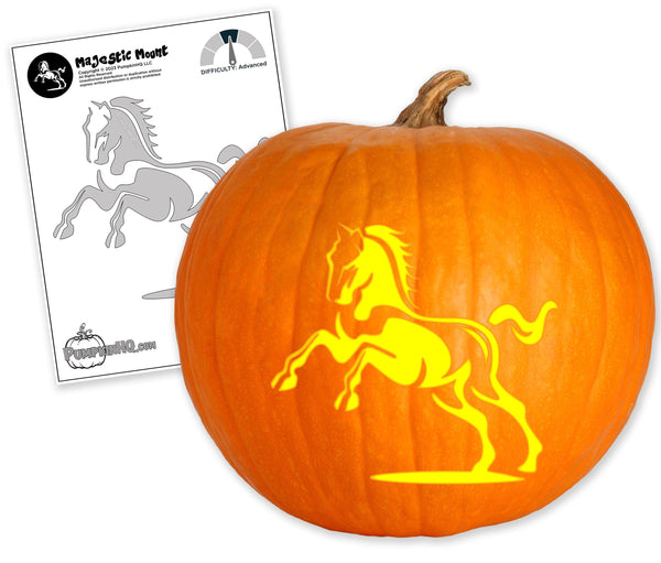 Galloping Horse Pumpkin Carving Stencil - Pumpkin HQ