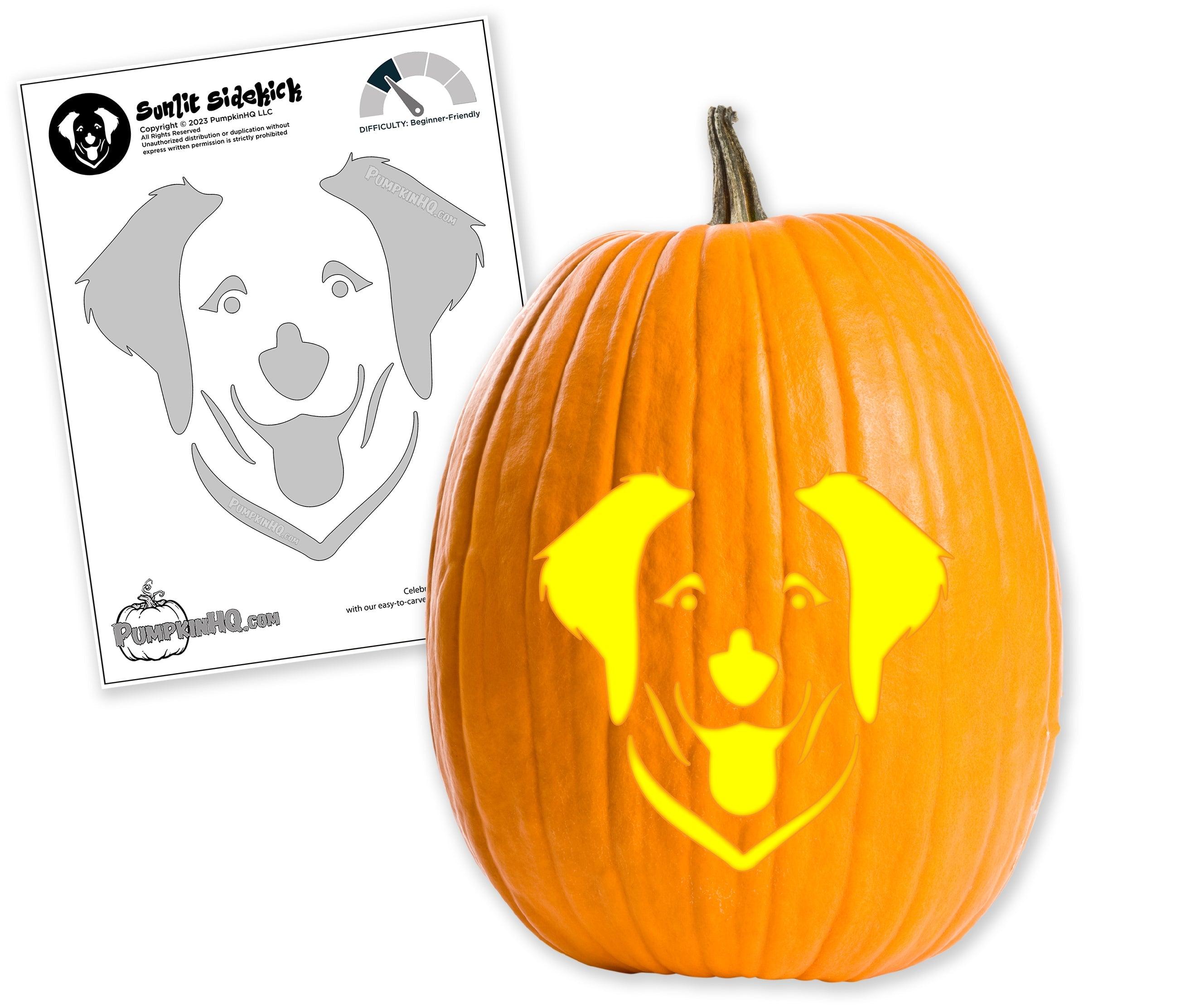 Happy Dog Pumpkin Carving Stencil Pumpkin HQ happy-dog-pumpkin-carving-stencil-pumpkin-hq
