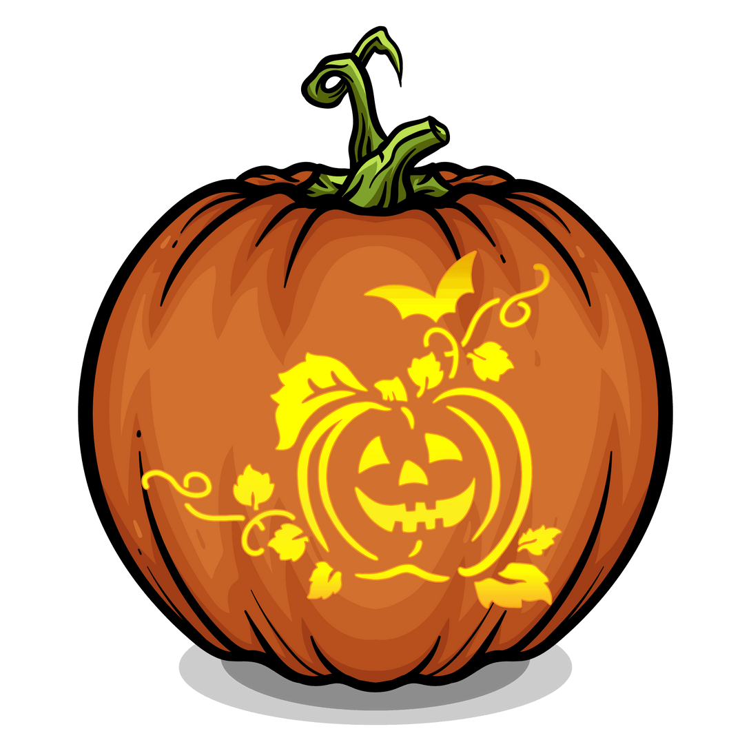 Happy Fall Pumpkin Carving Stencil - Pumpkin HQ