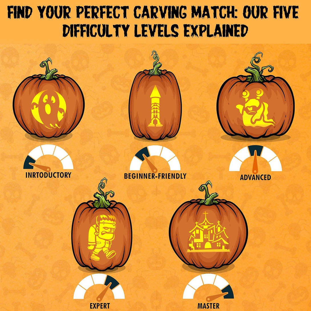 Happy Halloween #1 Pumpkin Carving Stencil - Pumpkin HQ